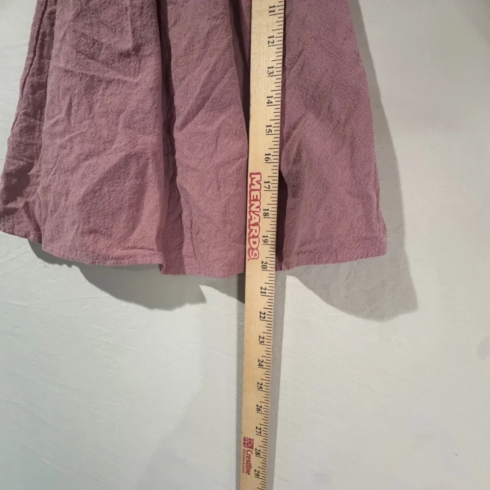 Unbranded Textured Cotton Dress Baby Girl 18-24M Mauve Pink Excellent Ruffle